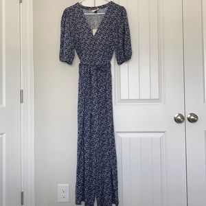 Blue Floral Jumpsuit